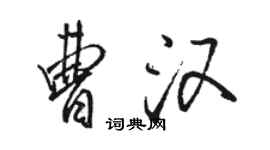 駱恆光曹漢行書個性簽名怎么寫