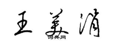 梁錦英王美涓草書個性簽名怎么寫