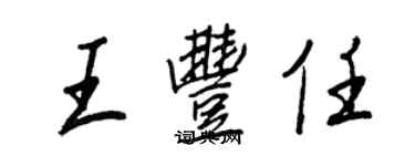 王正良王豐任行書個性簽名怎么寫