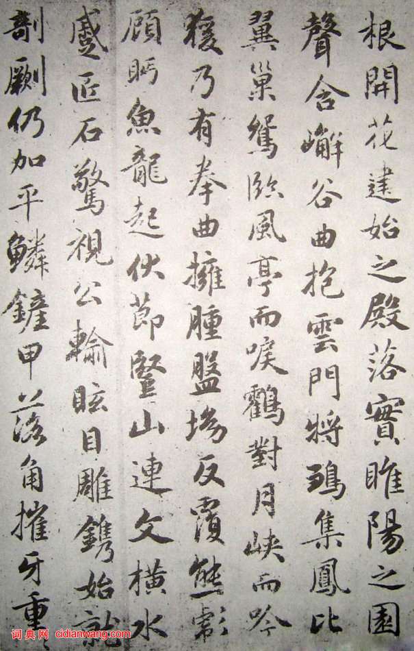 趙孟頫行書臨褚遂良《枯樹賦》