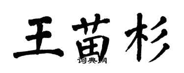 翁闓運王苗杉楷書個性簽名怎么寫