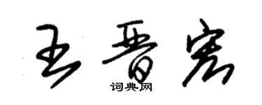 朱錫榮王晉宏草書個性簽名怎么寫