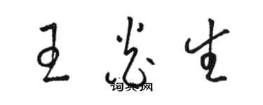 駱恆光王炎生草書個性簽名怎么寫