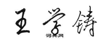 駱恆光王學鑄行書個性簽名怎么寫