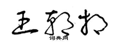 曾慶福王朝相草書個性簽名怎么寫