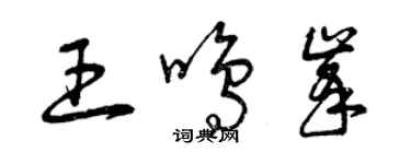 曾慶福王鳴峰草書個性簽名怎么寫