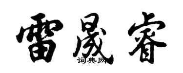 胡問遂雷晟睿行書個性簽名怎么寫