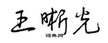 曾慶福王晰光草書個性簽名怎么寫