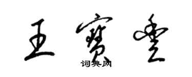 梁錦英王寶豐草書個性簽名怎么寫