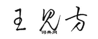 駱恆光王見方草書個性簽名怎么寫