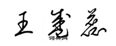 梁錦英王盛蕊草書個性簽名怎么寫