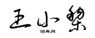曾慶福王小黎草書個性簽名怎么寫