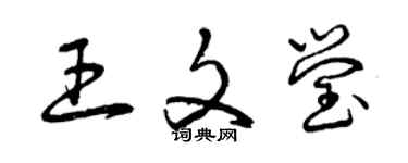 曾慶福王文瑩草書個性簽名怎么寫