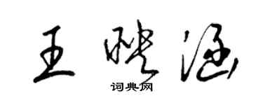 梁錦英王映涵草書個性簽名怎么寫