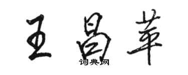 駱恆光王昌苹行書個性簽名怎么寫