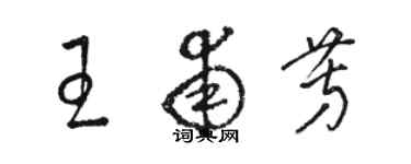 駱恆光王甫芳草書個性簽名怎么寫