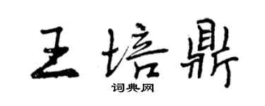 曾慶福王培鼎行書個性簽名怎么寫