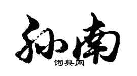 胡問遂孫南行書個性簽名怎么寫