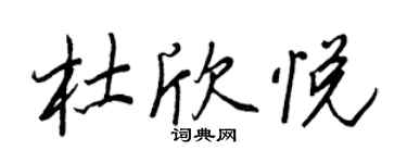 王正良杜欣悅行書個性簽名怎么寫