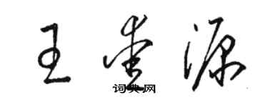 駱恆光王愛源草書個性簽名怎么寫