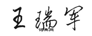 駱恆光王瑞軍行書個性簽名怎么寫