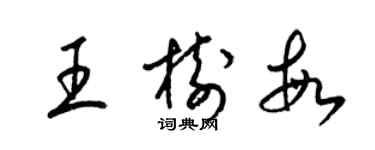 梁錦英王樹敏草書個性簽名怎么寫