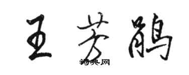 駱恆光王芳鵑行書個性簽名怎么寫