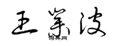 曾慶福王業波草書個性簽名怎么寫