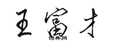 駱恆光王富才行書個性簽名怎么寫