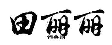 胡問遂田麗麗行書個性簽名怎么寫