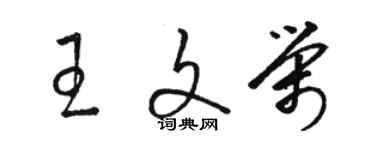 駱恆光王文榮草書個性簽名怎么寫