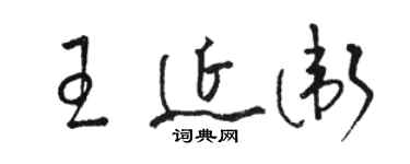 駱恆光王延衛草書個性簽名怎么寫