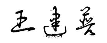 曾慶福王建普草書個性簽名怎么寫