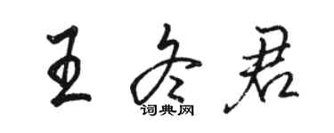 駱恆光王冬君行書個性簽名怎么寫