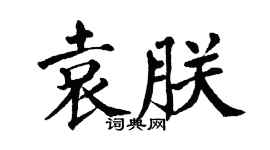 翁闓運袁朕楷書個性簽名怎么寫