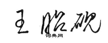 駱恆光王昭硯草書個性簽名怎么寫