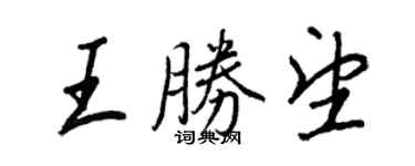 王正良王勝望行書個性簽名怎么寫