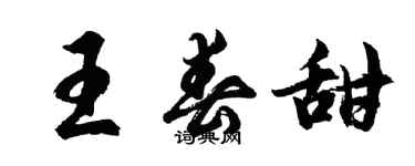 胡問遂王春甜行書個性簽名怎么寫