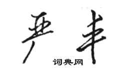 駱恆光嚴豐行書個性簽名怎么寫