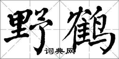 翁闓運野鶴楷書怎么寫