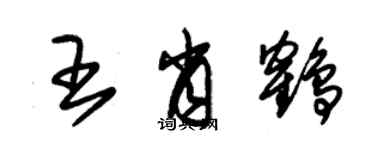 朱錫榮王肖鶴草書個性簽名怎么寫