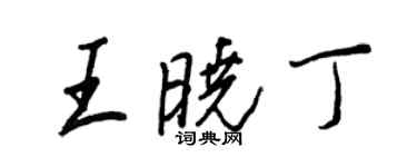 王正良王曉丁行書個性簽名怎么寫