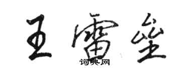 駱恆光王雷壘行書個性簽名怎么寫