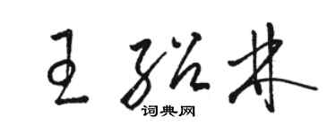 駱恆光王紹林草書個性簽名怎么寫