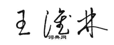 駱恆光王淮林草書個性簽名怎么寫