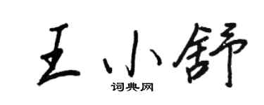 王正良王小舒行書個性簽名怎么寫