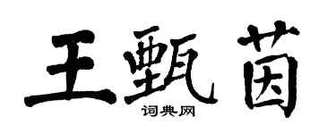 翁闓運王甄茵楷書個性簽名怎么寫