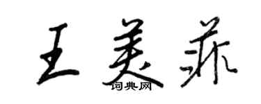 王正良王美菲行書個性簽名怎么寫