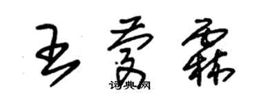 朱錫榮王慶霖草書個性簽名怎么寫