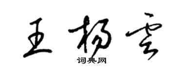 梁錦英王楊雲草書個性簽名怎么寫